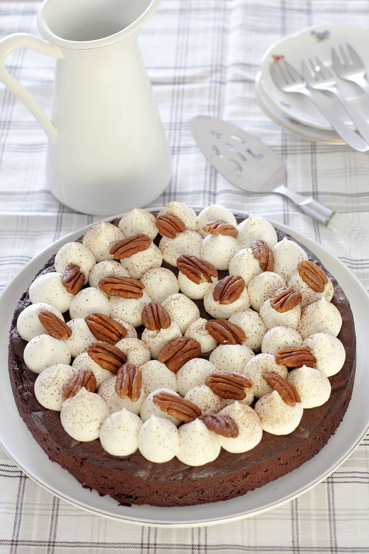 Honey Chocolate Cake with Cinnamon Whipped Cream