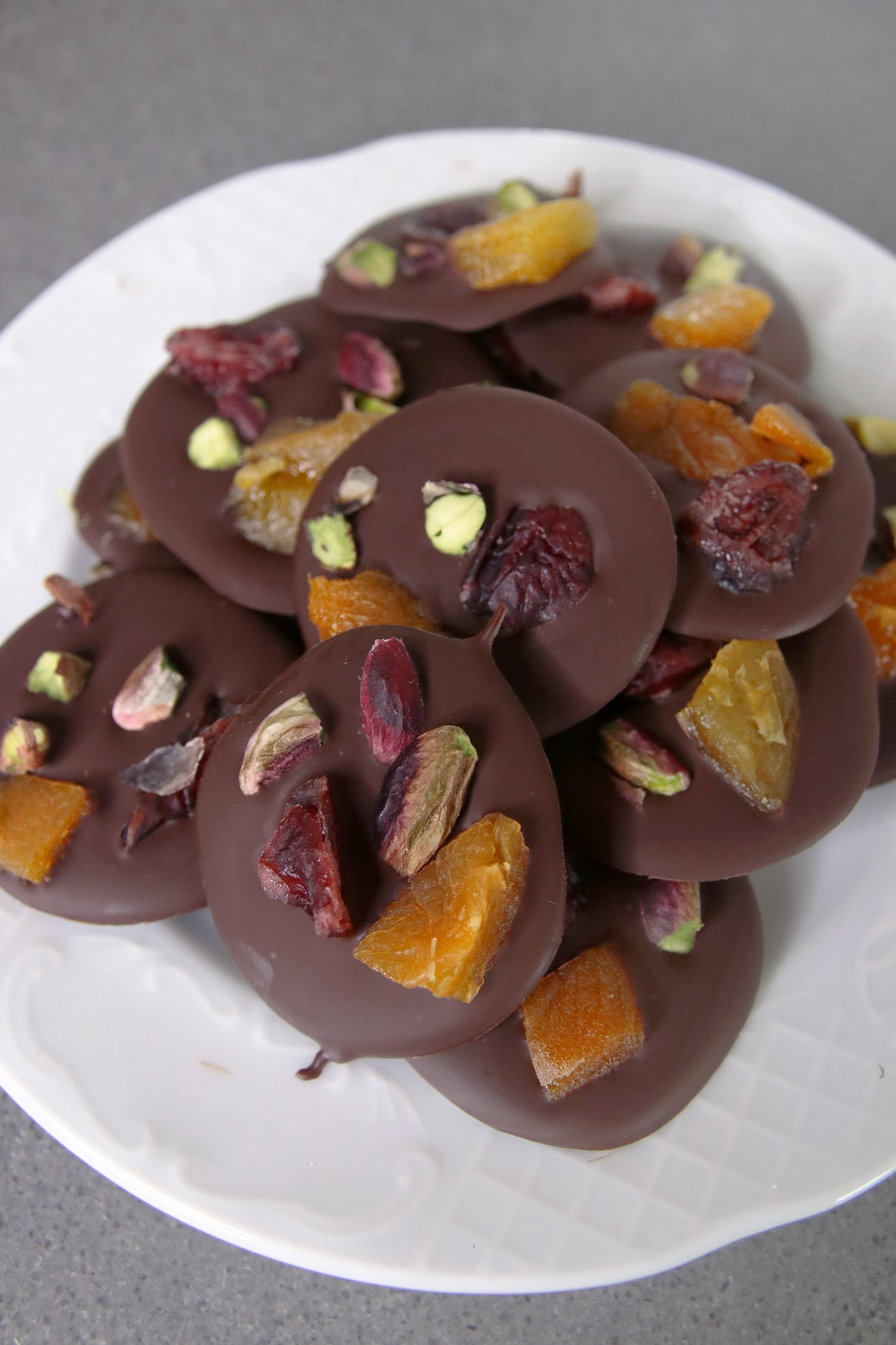 Chocolate Bars with Dried Fruits and Nuts
