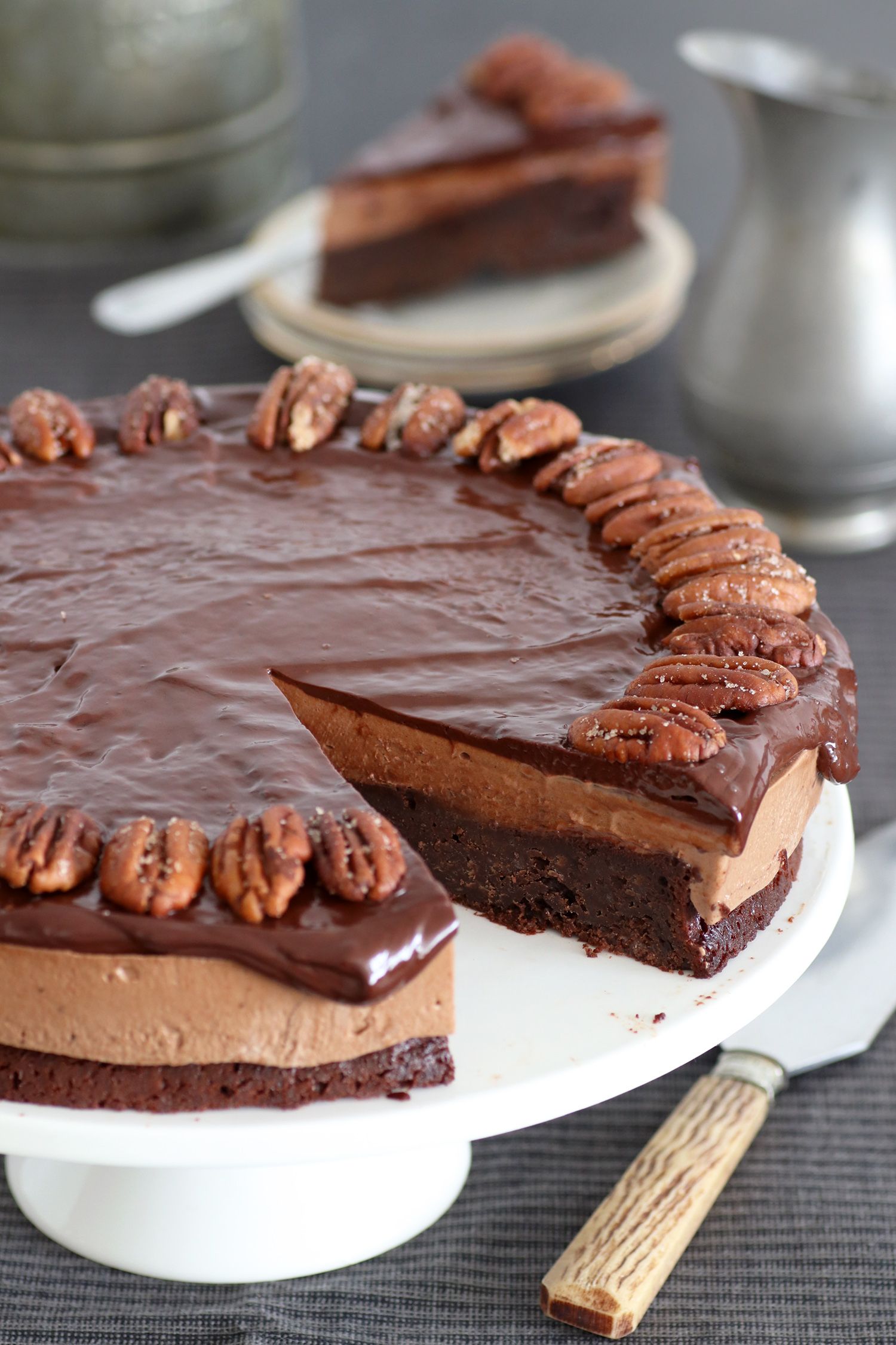 Gluten Free Chocolate Cake with Pecans