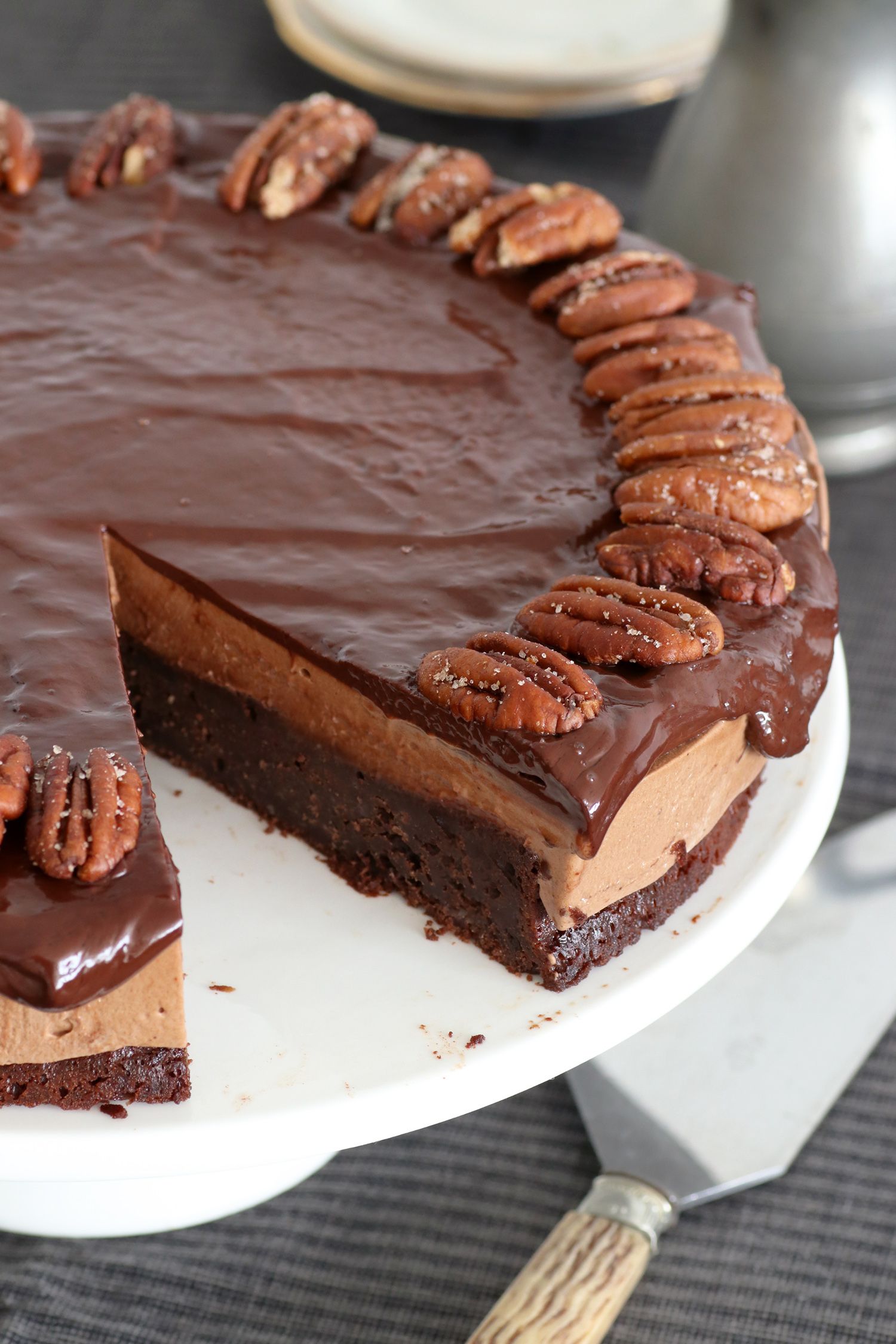 Gluten Free Chocolate Cake with Pecans