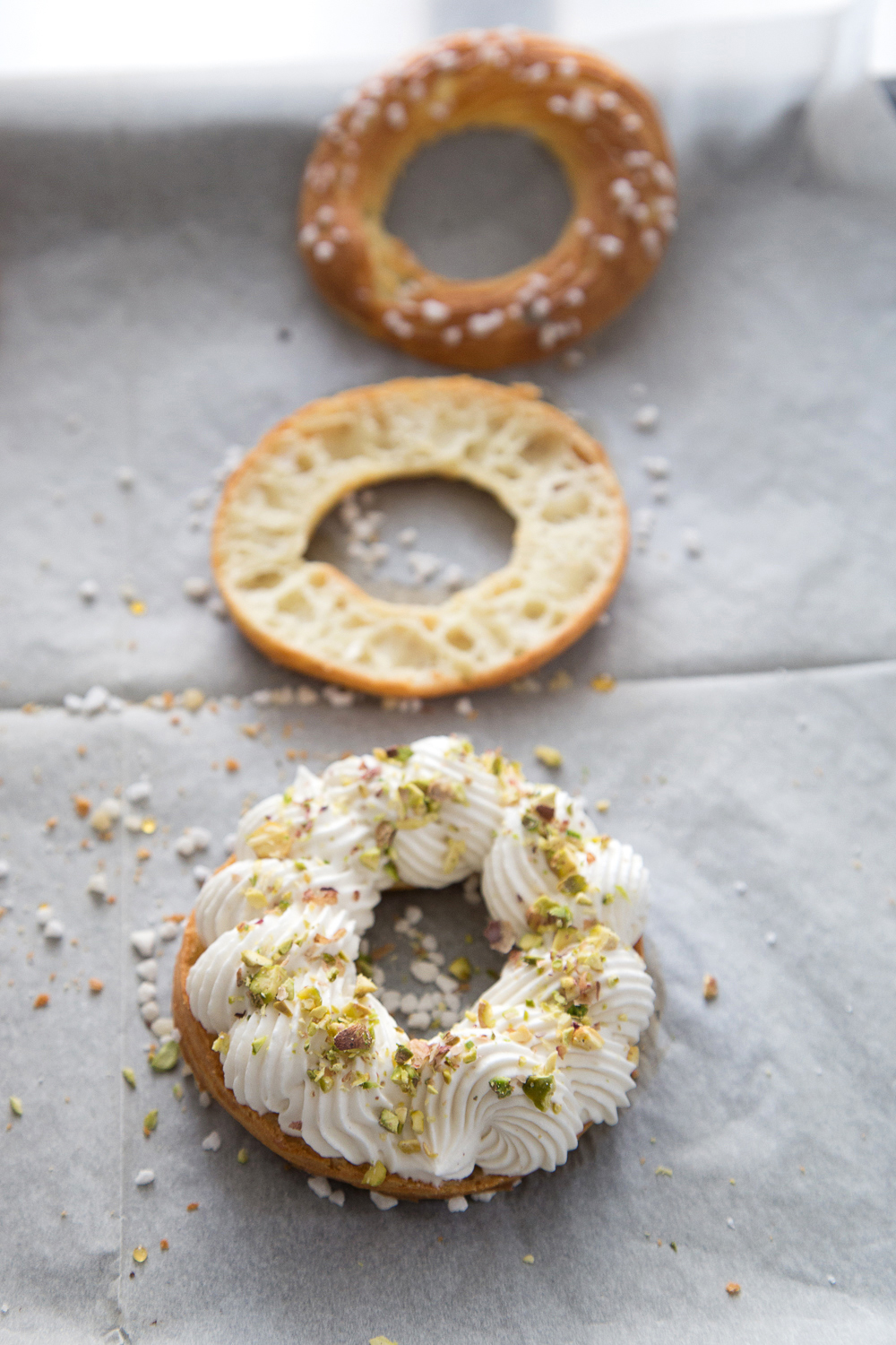 Tahini Paris Brest with Pistachios