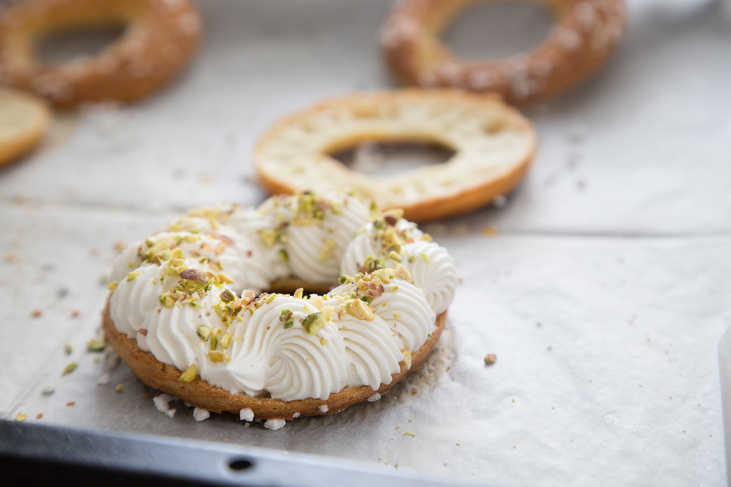 Tahini Paris Brest with Pistachios