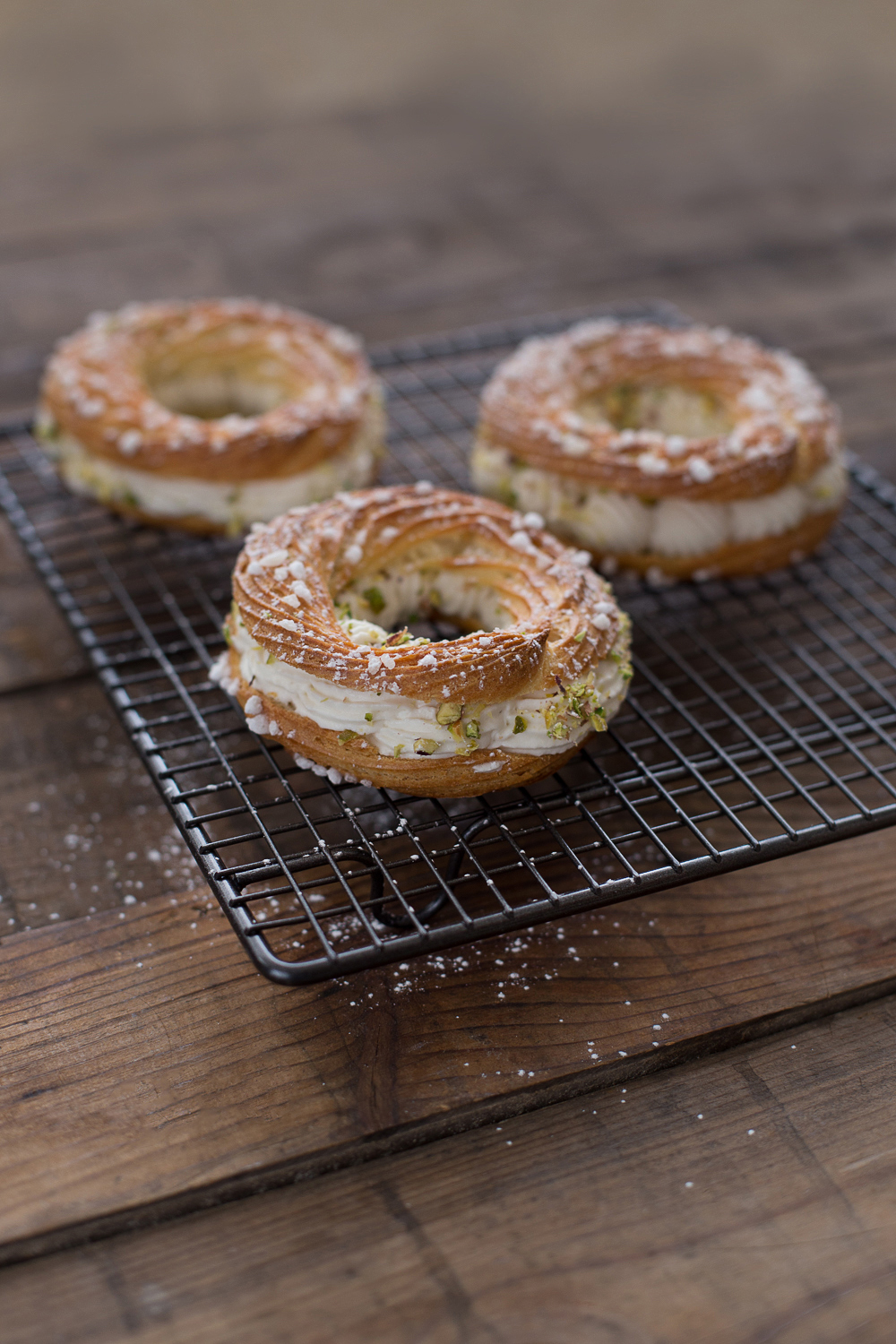 Tahini Paris Brest with Pistachios