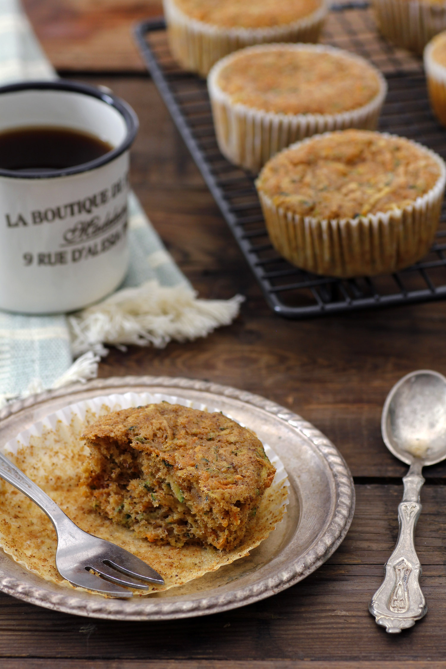 Carrot Muffins with Zucchini