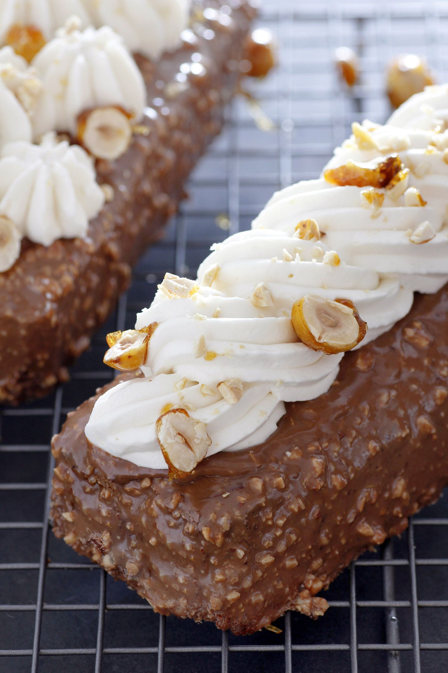 Honey Cake with Chocolate Ferrero Rocher Frosting