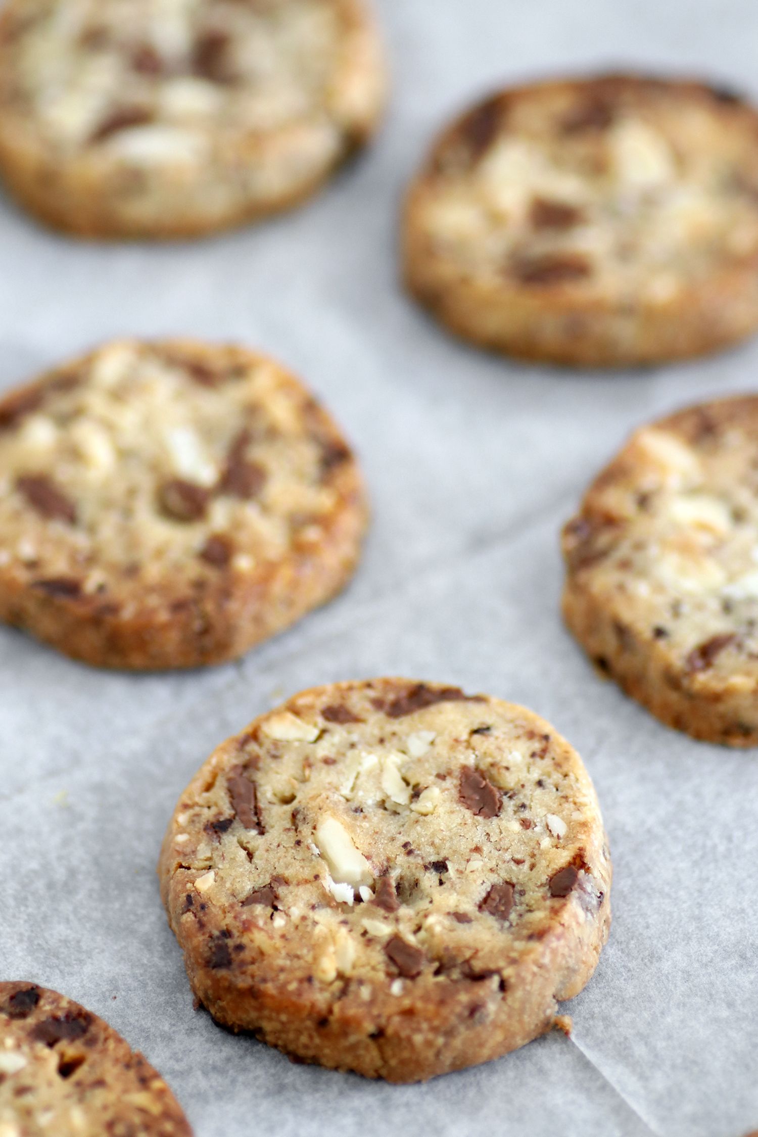 Hazelnut Cookies with Coffee and Chocolate