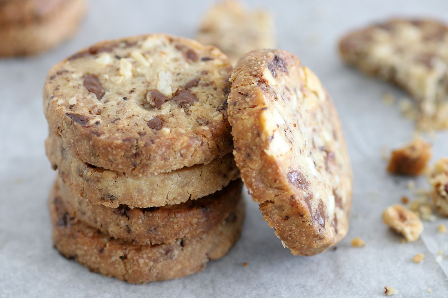 Hazelnut Cookies with Coffee and Chocolate