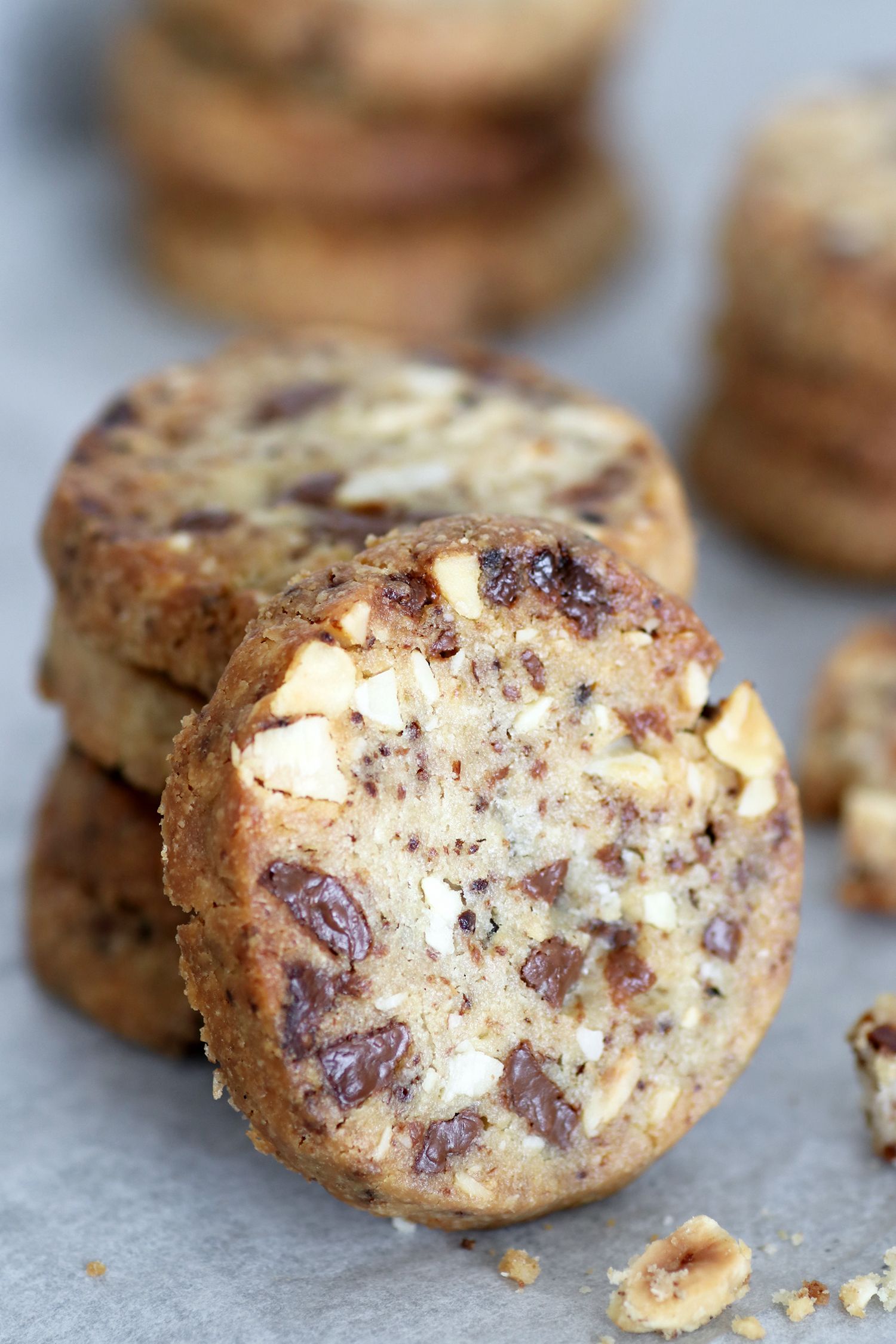 Hazelnut Cookies with Coffee and Chocolate