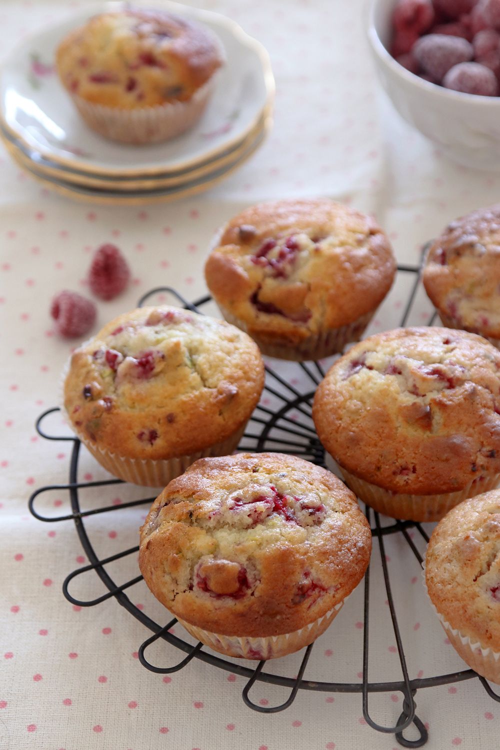 Pistachio Raspberry Muffins