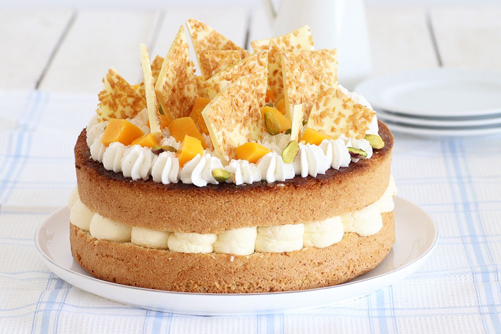  Tropical Layer Cake with Mango, Coconut and Pineapple