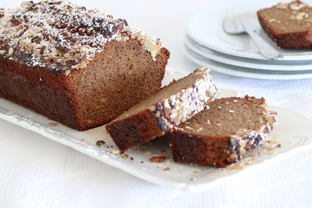 Honey Cake with Crunchy Granola Topping