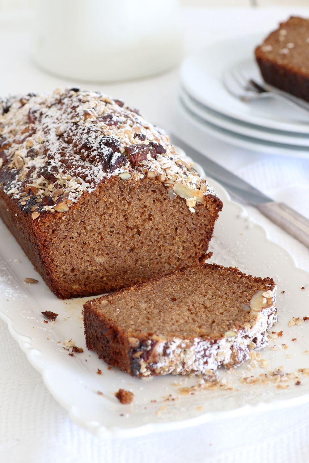 Honey Cake with Crunchy Granola Topping