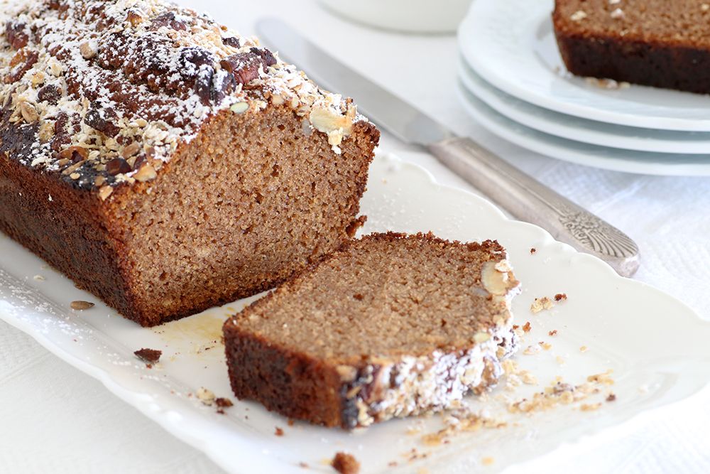 Honey Cake with Crunchy Granola Topping