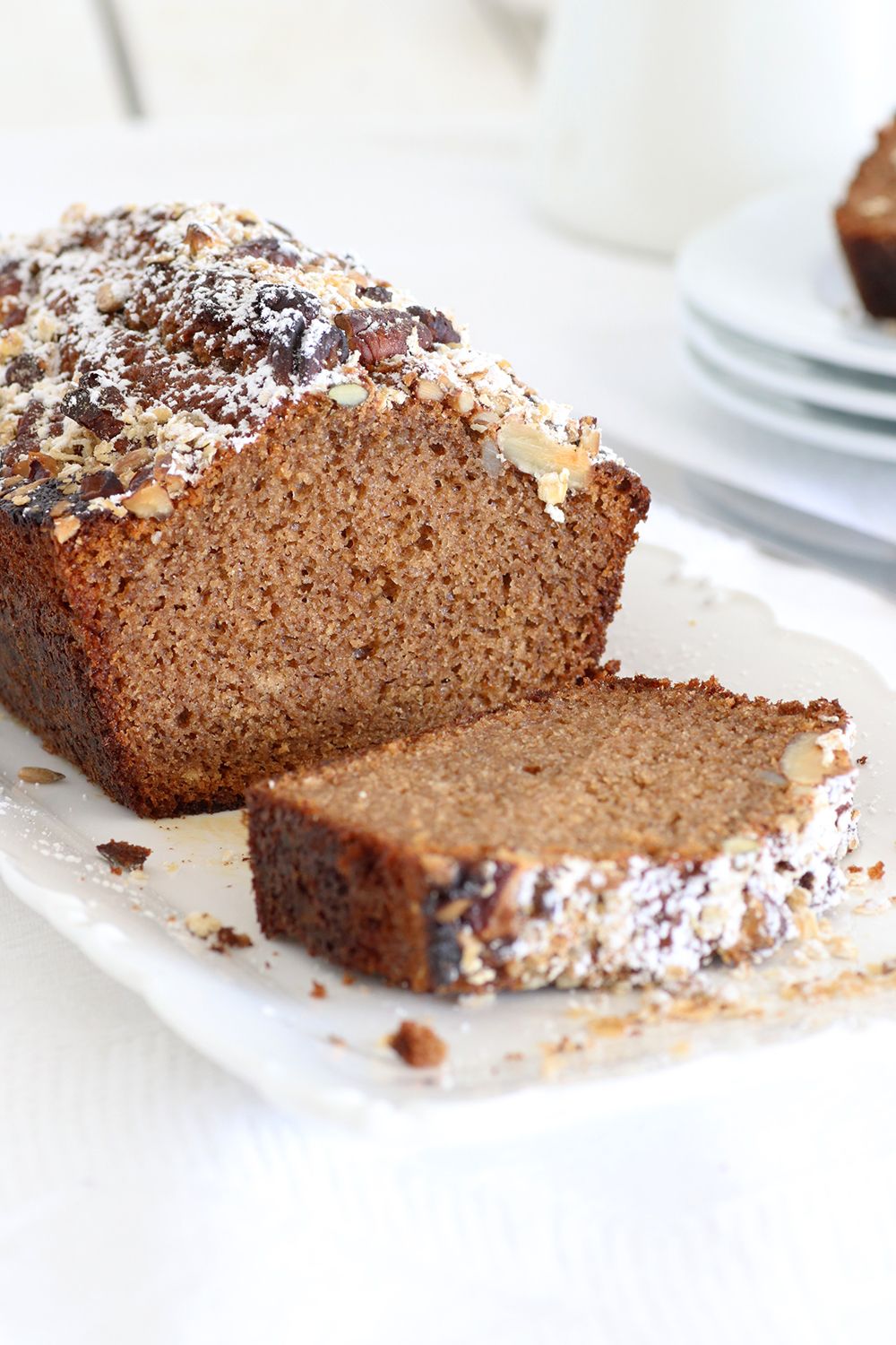 Honey Cake with Crunchy Granola Topping