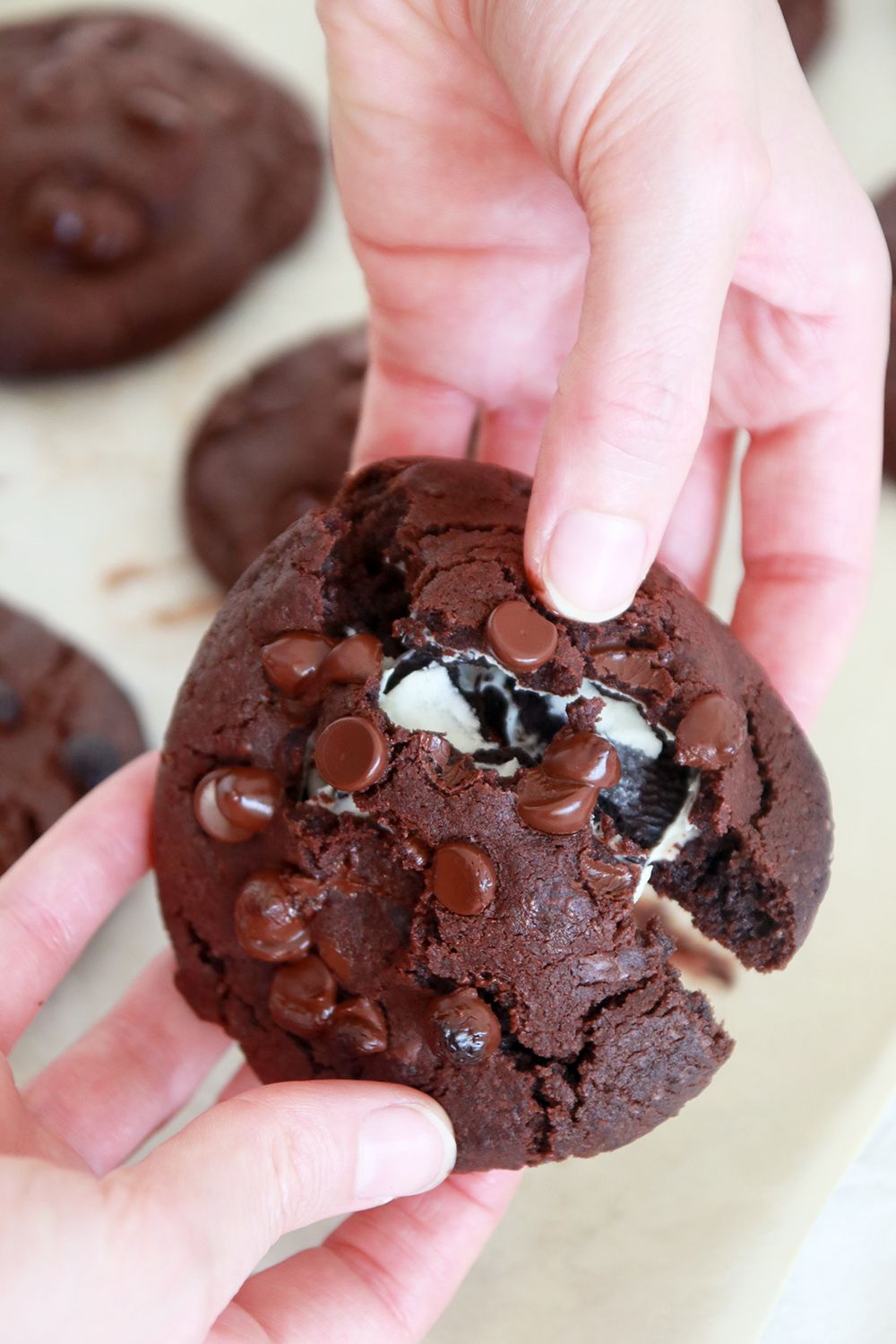 Oreo filled Chocolate Cookies | Photo: Natalie Levin